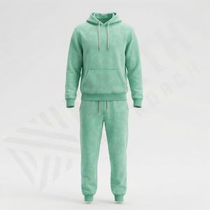Survêtement personnalisé en couleur délavée à l'acide pour hommes, de haute qualité, personnalisable, respirant, style hivernal, tenue de sport, de fitness, de jogging - Product Image 1