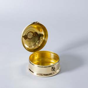 Caja de Almacenamiento de Latón Dorado 7x7x6 Pulgadas 0.8kg - Product Image 1