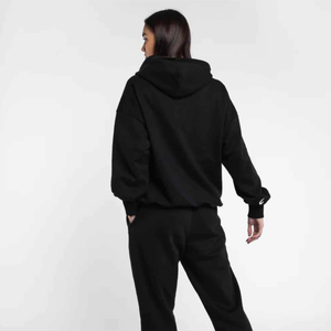 Sweats à capuche en molleton 100% coton pour femmes Fermeture éclair Logo personnalisé Broderie Streetwear élégant Écologique Haute qualité Hiver Imperméable - Product Image 5