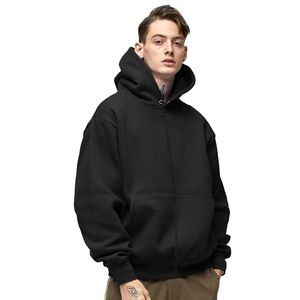 Respirant de haute qualité poids lourd couleur unie hommes sweat à capuche surdimensionné 100% luxe coton sweats à capuche surdimensionnés pour homme - Product Image 5