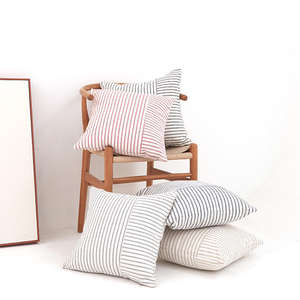 Wholesale American Style Stripes Pillow Covers Home Decoration cotton <b>Cushion</b> Covers with Tassels Stripes Color <b>Cushion</b> Cover - Product Image 6