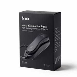 Téléphone fixe noir Nemo avec design filaire pour la maison et le bureau - Product Image 2