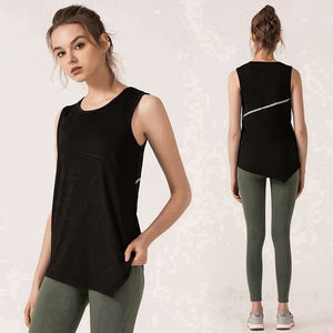 Camisetas sin mangas para correr para mujer con logotipo personalizado 2025, camisetas sin mangas con servicio OEM, ropa informal de verano, Color sólido, transpirable y ligera - Product Image 6