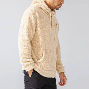 Nouveau Style Sherpa À Capuche Hommes Brodé Personnalisé Street Wear Pull Homme À Capuche Surdimensionné Sherpa Puff Imprimer Hoodies Pour Garçons - Product Image 3