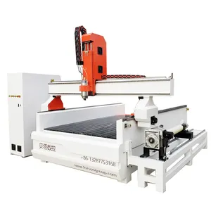 Hete Verkoop!!4 As 3d Cnc Houtsnijmachine Akg 6090 Hout Mdf Acryl Steen Aluminium Hout Cnc Router Machine