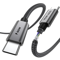 Kabel Data Silikon UNIEAN 60W 100W PD3.0 Tipe C USB Pengisian Daya Super Cepat