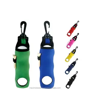 Neoprene Golf Bóng Pouch với xoay eo vành đai Clip Mini eo gói túi 3 bóng + 3 Tees xách tay nhỏ Golf Bóng Túi