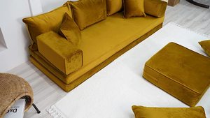 พื้นที่นั่งอาหรับพื้นโซฟาอาหรับชั้นที่นั่งอาหรับ | 14ชิ้น, 28เต้นรำกับฟองน้ำ10 + 10: 20เซนติเมตร - Product Image 2