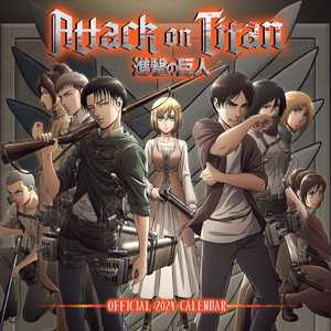 Calendario de Pared de Ataque a los Titanes 2024, Decoración de Papel Impreso con Reloj para Exhibición - Product Image 2