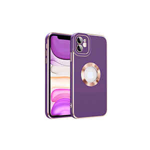 Funda con Cordón de Silicona Premium ASMA Kongo para iPhone 12, Color Morado Oscuro, Estilo Moderno, Antigolpes, para iPhone 7 Plus - Product Image 1