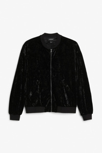 Venta caliente Reversible Bomber Jacket Abrigo de invierno bordado de terciopelo impermeable y lana pura con cierre de cremallera - Product Image 6