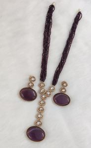 Monalisa And Hydro Long Mala Necklace With <b>Beautiful</b> <b>Earrings</b> Premium Quality Mala Perfect For Party Wear Casual Wear - Product Image 4