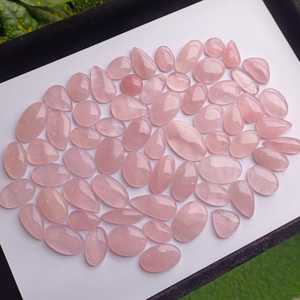 Lot de quartz rose en gros de cabochon de quartz rose, lot de pierres précieuses en vrac de quartz rose, pierre de quartz rose pour bijoux - Product Image 3