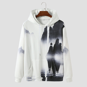 เสื้อฮู้ดดี้ผู้ชายไซส์ใหญ่ ผ้าฝ้ายฟลีซ 100% ดีไซน์ระบายอากาศได้ดี พร้อมโลโก้แบบสั่งทำพิเศษ ลายพิมพ์แบบซับลิเมชั่น กระเป๋าเสื้อสำหรับฤดูใบไม้ร่วง - Product Image 1