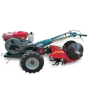 Iki tekerlekli çiftlik bahçe kültivatörler ucuz mini el traktörleri küçük yeke iki tekerlekli traktör dizel motor ile
