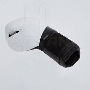 Gants de boxe en cuir de haute qualité Pakistan OEM HANAN INDUSTRIES HE-1402 - Conception personnalisée de paume en maille respirante, longueur poignet - Product Image 5