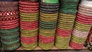 Handcrafted Kundan Latkan Beautiful Bangles Stunning Stone Work Jewelry <b>for</b> Weddings & Special Events - Product Image 2