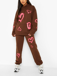 Ensemble de jogging à capuche surdimensionné pour femmes 100% coton Streetwear survêtements survêtement en polaire Tech personnalisé short épais sérigraphié - Product Image 6
