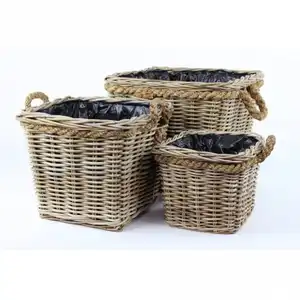 Suitable for your Garden and House Rattan Planter Pots Indoor and Outdoor Plant Pot in bulk handcraft wholesale