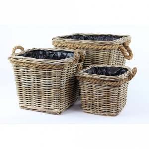 Macetas de ratán adecuadas para su jardín y Casa, maceta de plantas para interior y exterior, artesanías a granel, venta al por mayor - Product Image 1