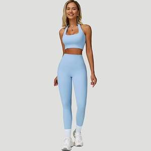 Nuevo estilo Diseño personalizado Logo Sublimación Mujeres 3 piezas Entrenamiento Yoga Conjunto Sujetador deportivo Leggings Chaqueta para gimnasio y ropa deportiva - Product Image 3