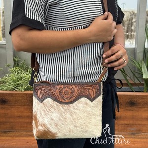 Trendy Designer <b>Hand</b> Tooled Cowhide Leather <b>Mini</b> Shoulder Bags Premium Quality Genuine Leather Crossbody Handbag For Women's - Product Image 1
