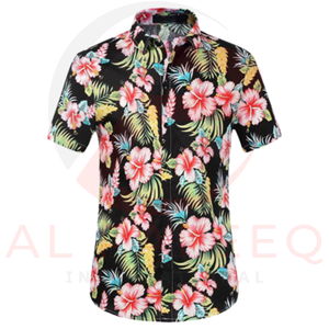 T-shirt de plage pour hommes de qualité supérieure à la mode entièrement imprimé avec impression personnalisée disponible respirant et écologique - Product Image 1