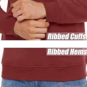 Unisex Invierno Cuello Redondo Sherpa Fleece Forrado Jersey Sudadera Cálido Casual Grueso Suéter Tops - Product Image 6