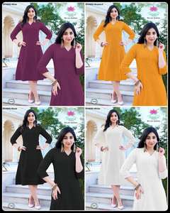 Timeless viscose rayon <b>kurti</b> with chikankari embroidery and subtle sequin work breathable ethnic wear for women - Product Image 5