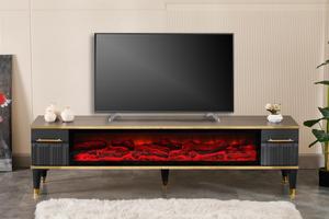 Elegante estilo europeo Convertible Panel de madera Soporte de TV de lujo ajustable Montaje en el suelo Sala de estar Muebles de dormitorio - Product Image 3