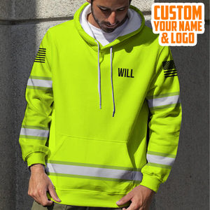 Offre Spéciale Hi Vis Hoodie Architecte Définition Jaune Nom Personnalisé Logo Entreprise Sécurité Vêtements De Travail Réfléchissant À Manches Longues Hoodies - Product Image 3