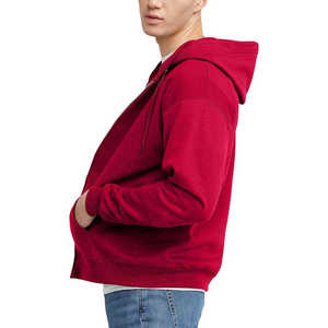 Hot sale Autumn solid color men's long-sleeved zipper Hoodies With Customised Color And Sizes - Product Image 5