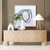 Élégance organique sans effort : une console multimédia naturelle haut de gamme pour sublimer votre salon