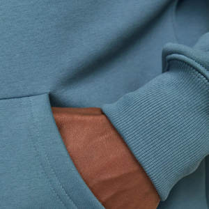 เสื้อมีฮู้ดผ้าแคนวาสมีฮู้ดโอเวอร์ไซส์ผ้าแคนวาสแบบสวมศีรษะสีดำใช้ได้ทั้งชายและหญิงผ้าหนา500 GSM - Product Image 5