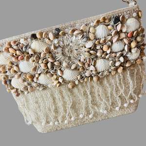 Bolso Tote Hecho a Mano con Conchas Marinas, Bolso Natural para Mujer, Exportación al por Mayor desde India - Product Image 2