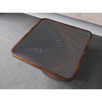 Table basse en bois moderne de qualité exceptionnelle, plateau en verre, cadre élégant, rangement, écologique, portable, livraison rapide, meubles de maison