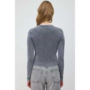 Camiseta Casual de Manga Larga con Lavado Ácido 100% Algodón - Product Image 5