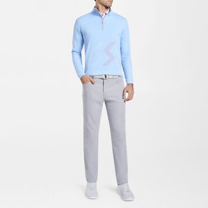 Sudaderas con logotipo personalizado Quarter Zip Camisas Algodón Fleece Plain Fashion Winter Tops Quarter Zip Sudaderas para hombres OEM - Product Image 6