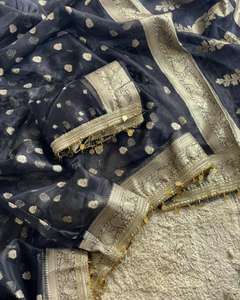 Kora Organza Soie Saree Catalogue Vêtements Indiens Pakistanais Vente en Gros en Inde - Product Image 2