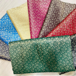 Luxe 100% soie Jamawar Resham brocart tissu pour élégant décor à la maison motifs complexes pour Sherwanis Lehengas - Product Image 1