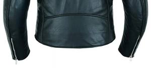 Veste en cuir de style motard Cafe Racer en cuir Napa de mouton véritable doux fini et teint uni - Product Image 5