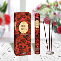 VARILLAS DE INCIENSO ROSA ROJA CON HEM, 120 DE-6 CAJAS HEXA (20 PALOS EN CADA CAJA HEXA)