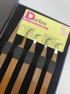 Pince à cils de beauté pince à cils en acier inoxydable enduit de couleur marron pince à cils avec logo personnalisé - Product Image 5