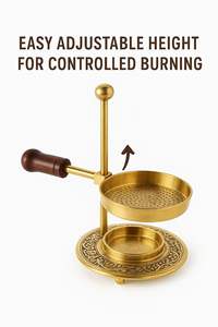 Grand brûleur d'encens en laiton avec poignée pour les cérémonies religieuses et les événements festifs - Product Image 5