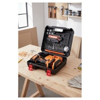 Kit de perceuse à batterie en acier au carbone 22 pièces avec accessoires de perçage, outils d'entretien domestique OEM dans un coffret rigide