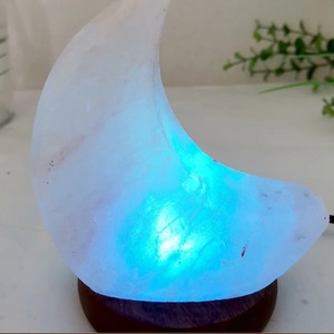USB LED <b>Night</b> <b>Light</b> Color-Changing Himalayan Crystal Salt Lamp with Rose and <b>Moon</b> Magical & Salubrious Home Decoration - Product Image 5