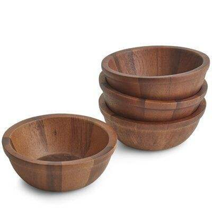 Acacia Wood Heat Resistant Party Salad Fruit Serving <b>Bowl</b> for Kitchen <b>Snacks</b> Cereal and Soup - Product Image 3