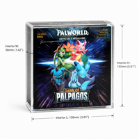 Boîte de rangement et de présentation en acrylique 5+8mm pour Palworld TCG Dawn of Palpagos Booster Box 1ère Édition Anglaise – Vente directe usine