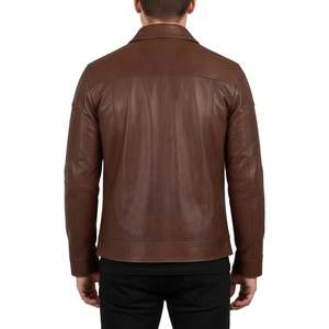 Veste de moto en cuir de vachette ciré de qualité supérieure avec logo personnalisé, design artisanal, veste de motard vieillie, vêtement d'extérieur vintage lourd - Product Image 5