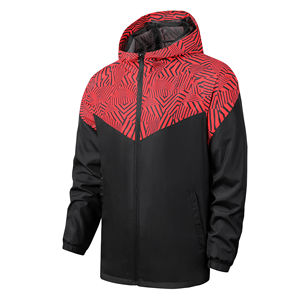 Vente en gros sur mesure Veste coupe-vent d'extérieur personnalisée Vestes coupe-vent pour hommes grande taille Veste coupe-vent à capuche - Product Image 5